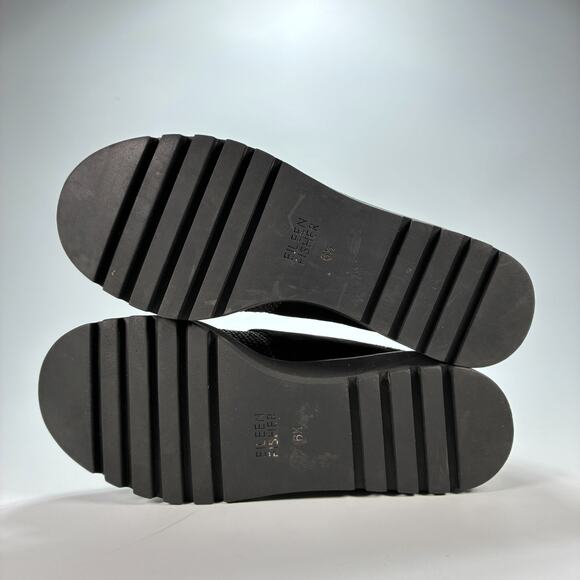 Eileen Fisher Wilson Black Gray High Top Wedge Sneakers Shoes Women's Size 6.5 - Picture 8 of 10